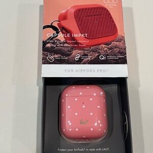 LAUT Pink Polka Dot Case for AirPods Pro